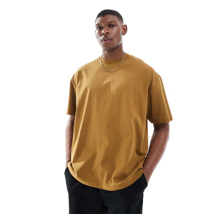 ASOS DESIGN essentials oversized T-shirt in brown | ASOS