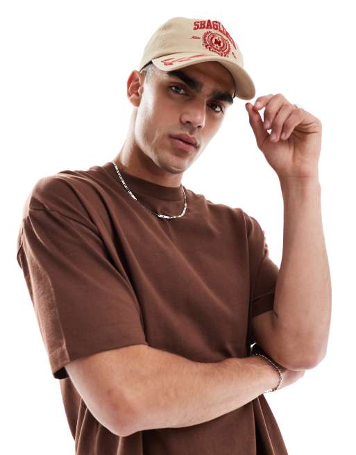 ASOS DESIGN essentials oversized T-shirt in brown   , 3 of 4