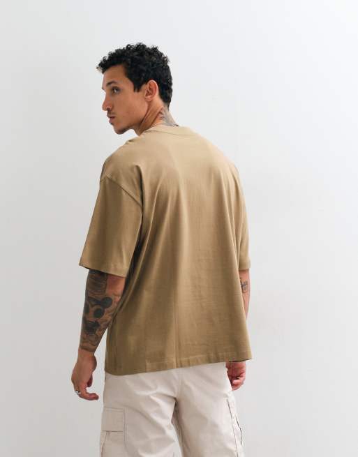 ASOS DESIGN essentials oversized T-shirt in brown, 2 of 5