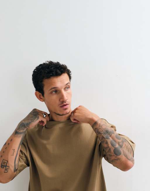 ASOS DESIGN essentials oversized T-shirt in brown, 3 of 5