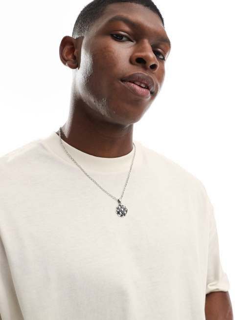 ASOS DESIGN - Essentials - Cremefarvet og oversized T-shirt