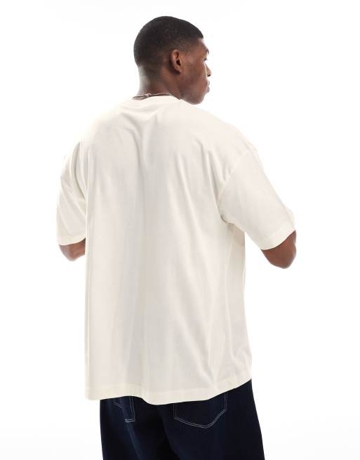 ASOS DESIGN - Essentials - Cremefarvet og oversized T-shirt