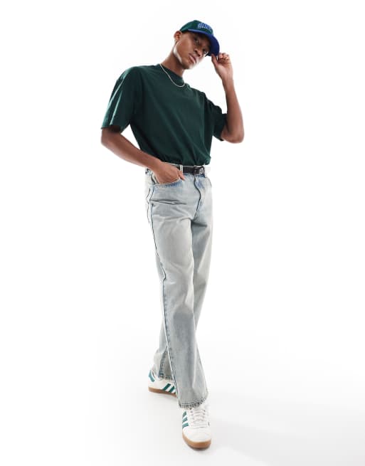 ASOS DESIGN Essentials oversized t-shirt in dark green , 3 of 5