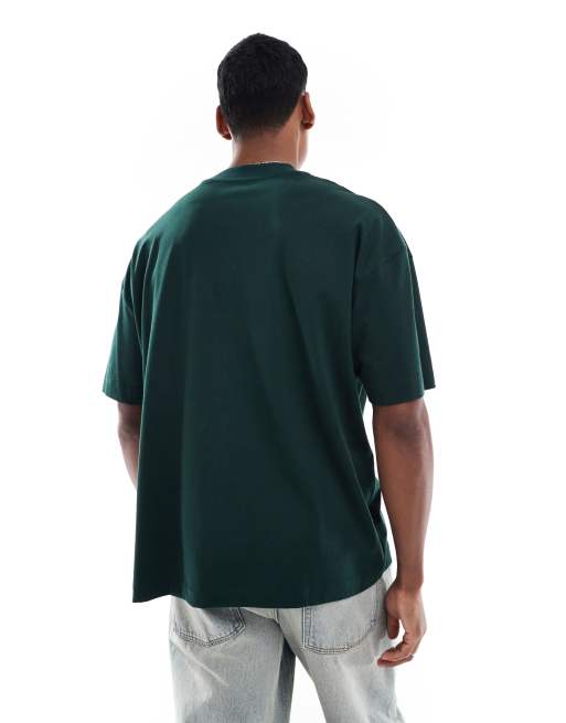 ASOS DESIGN Essentials oversized t-shirt in dark green , 4 of 5
