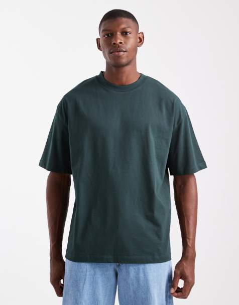 ASOS DESIGN essentials oversized T-shirt in dark green - view 1