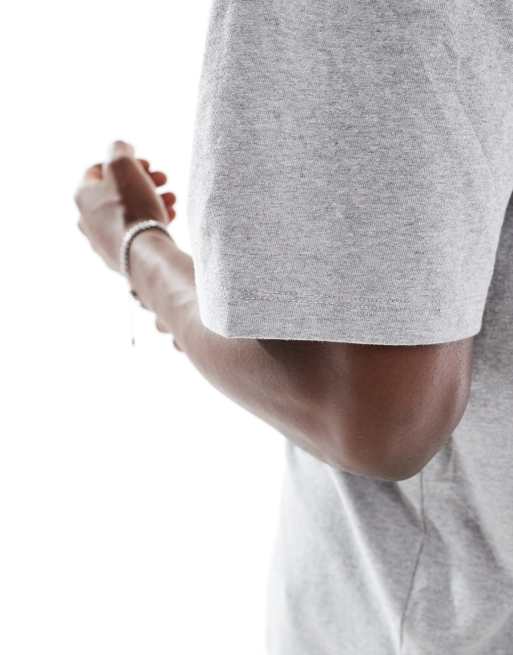 ASOS DESIGN essential oversized t-shirt in grey marl