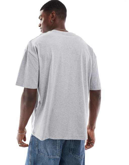 ASOS DESIGN essential oversized t-shirt in grey marl