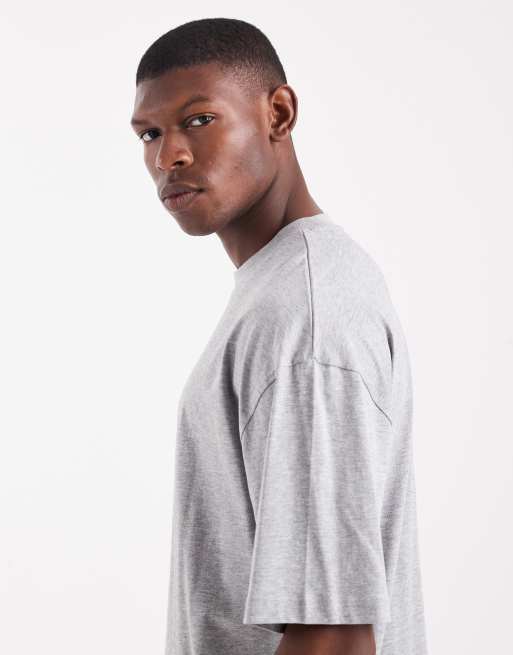 ASOS DESIGN essentials oversized T-shirt in gray heather, 4 of 5