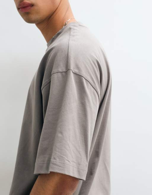 ASOS DESIGN essentials oversized T-shirt in gray, 4 of 5