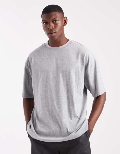 ASOS DESIGN Essentials oversized t-shirt in grey marl - view 1