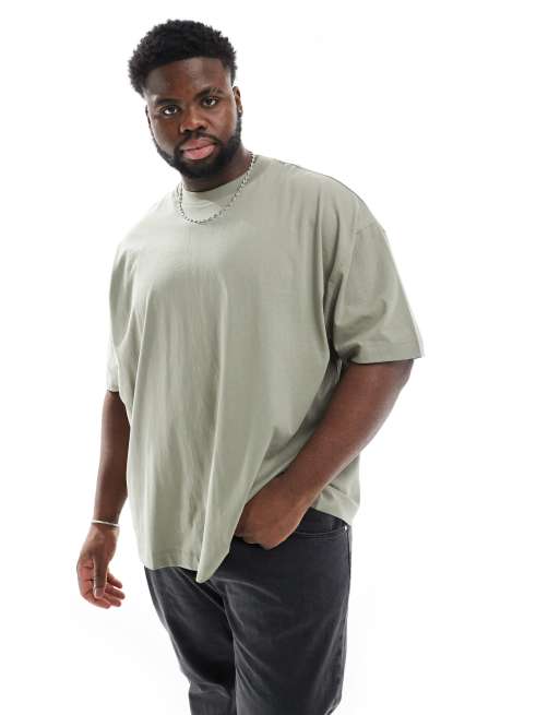 ASOS DESIGN essentials oversized T-shirt in khaki, 2 of 5