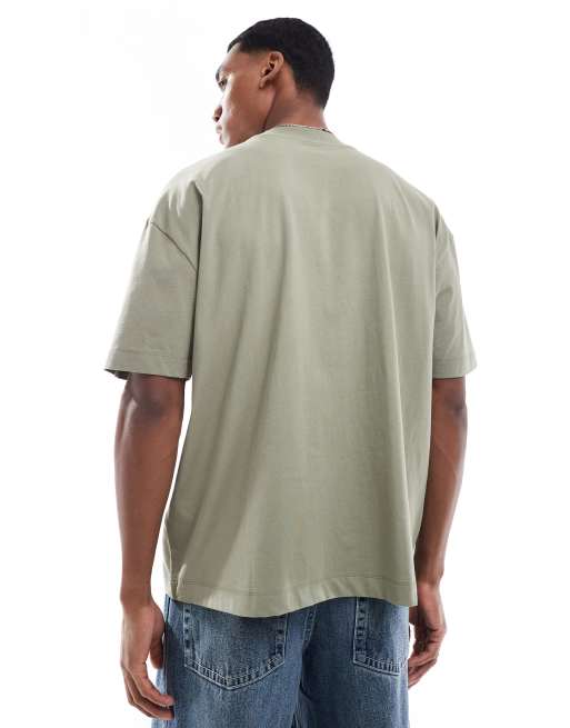 ASOS DESIGN essentials oversized T-shirt in khaki, 4 of 5