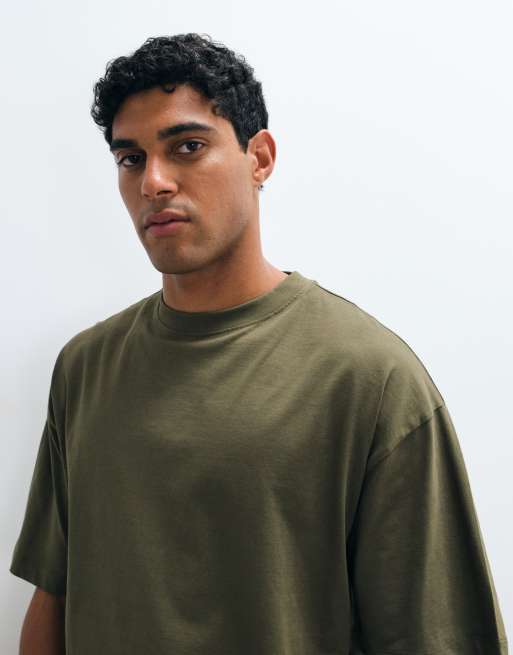 ASOS DESIGN Essentials oversized t-shirt in khaki, 3 of 5