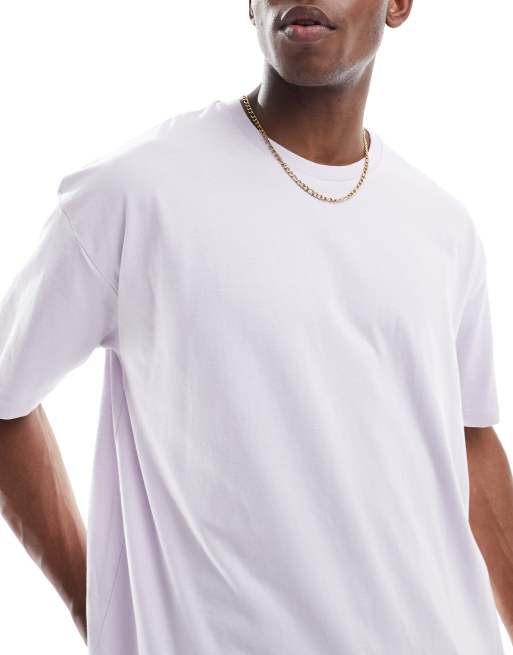 ASOS DESIGN essentials oversized t-shirt in lilac, 3 of 4