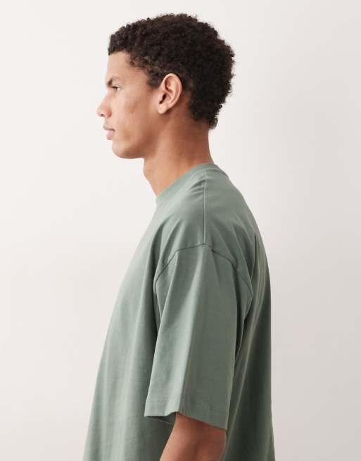 ASOS DESIGN Essentials oversized t-shirt in mid green, 2 of 5