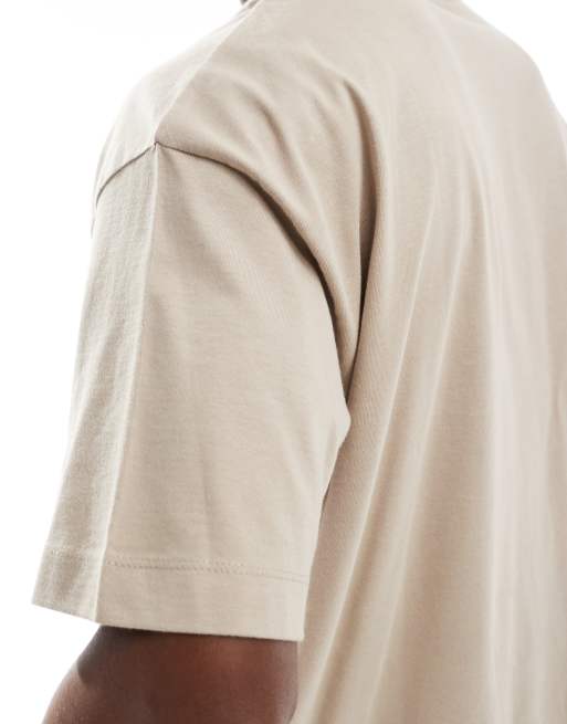 ASOS DESIGN essentials oversized T-shirt in stone, 4 of 4