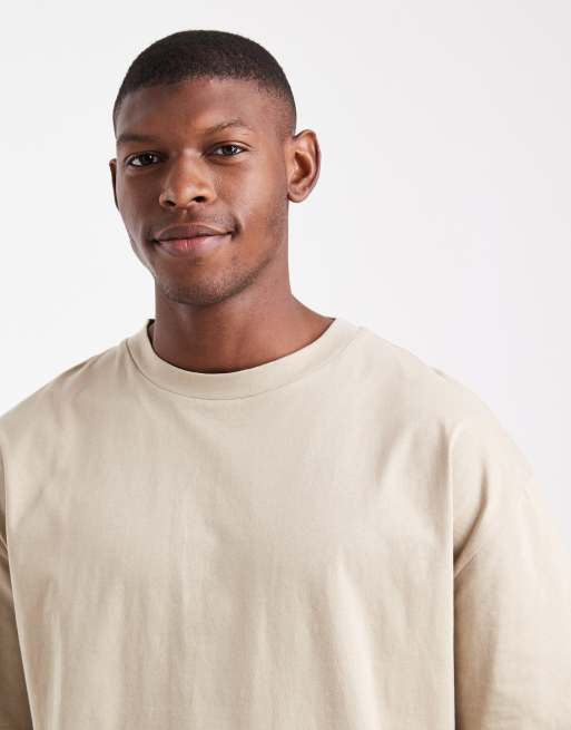ASOS DESIGN essentials oversized t-shirt in stone , 5 of 5
