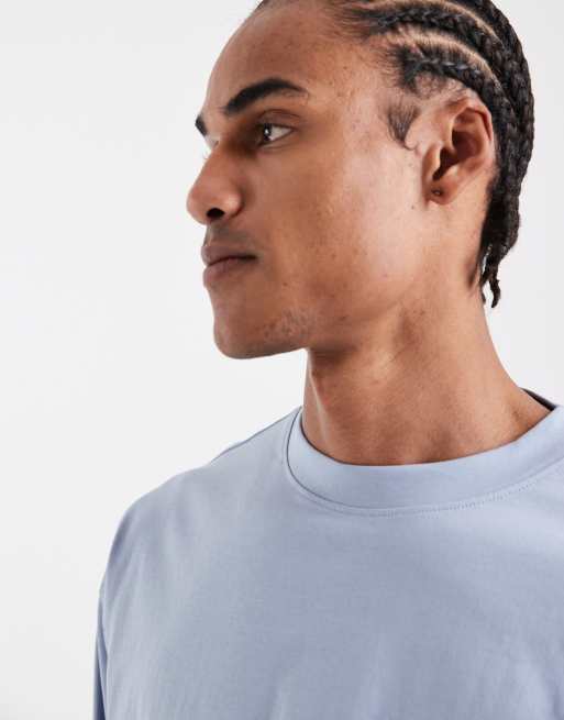 ASOS DESIGN - Essentials - Oversized T-shirt met lange mouwen in lichtblauw, 5 van 5