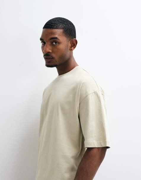 ASOS DESIGN - Essentials - Oversized T-shirt met ronde hals in beige - view 1