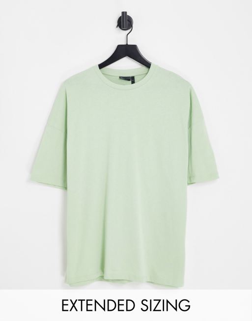 ASOS DESIGN - Essentials - Oversized T-shirt met ronde hals in lichtgroen