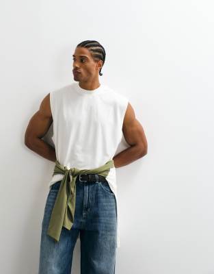 Asos Design Essentials Oversized Tank In White