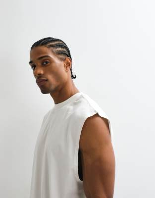 Asos Design Essentials Oversized Tank In White
