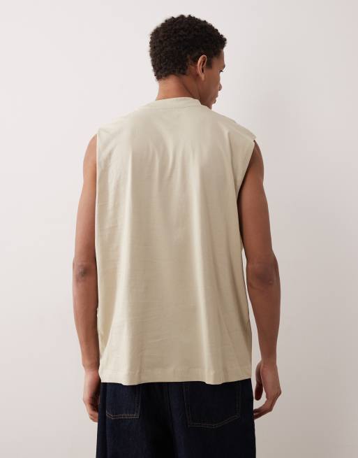 ASOS DESIGN essentials oversized tank in stone, 5 of 5