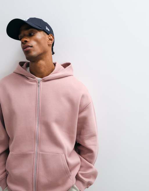 ASOS DESIGN essentials oversized zip through hoodie, 3 of 5