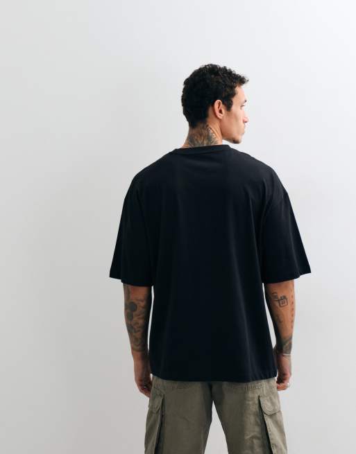 ASOS DESIGN Essentials pack de 2 camisetas extragrandes en negro y beige, 3 de 5