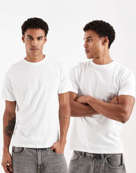 ASOS DESIGN - Essentials - Pakke med 2 hvide T-shirts i regular fit - view 1