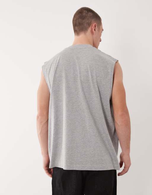 ASOS DESIGN - Essentials - Pakke med 2 oversized tanktoppe i sort og grå, 3 af 5