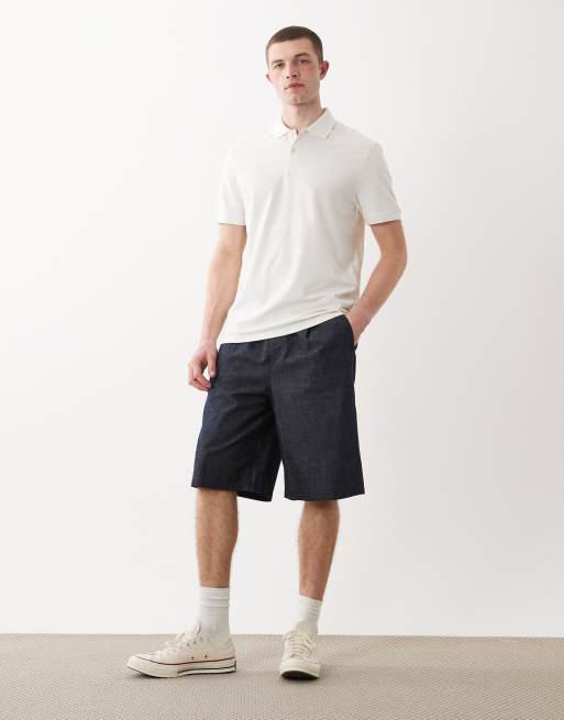 ASOS DESIGN - Essentials - Pakke med 2 regular fit-poloer i cremefarvet/mørkegrøn piqué, 2 af 5