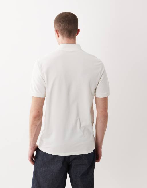 ASOS DESIGN - Essentials - Pakke med 2 regular fit-poloer i cremefarvet/mørkegrøn piqué, 5 af 5