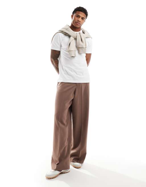 ASOS DESIGN - Essentials - Pakke med 2 T-shirts i hvid/lyseblå med rund hals , 3 af 4
