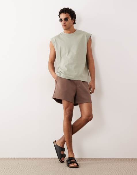 ASOS DESIGN - Essentials - Pantaloncini oversize in jersey marroni - view 1