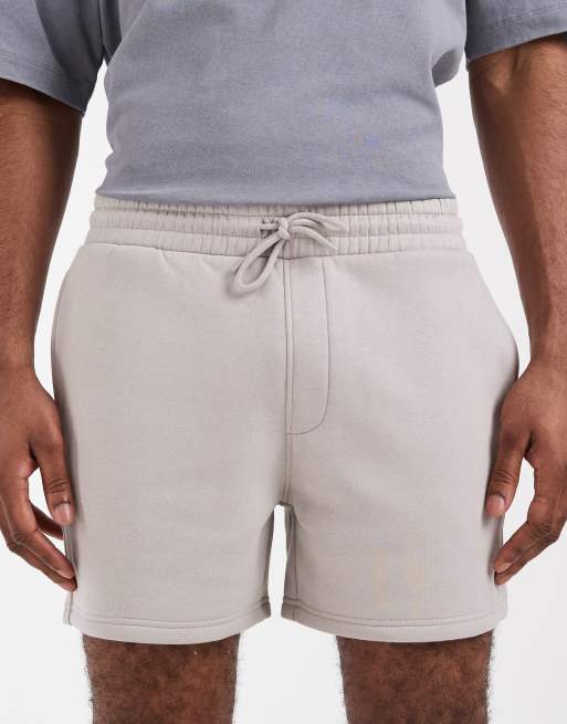 ASOS DESIGN - Essentials - Pantaloncini slim in jersey grigi, 3 di 5