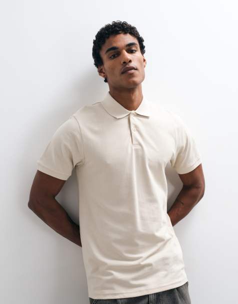 ASOS DESIGN - Essentials - Polo beis básico de corte estándar de piqué - view 1