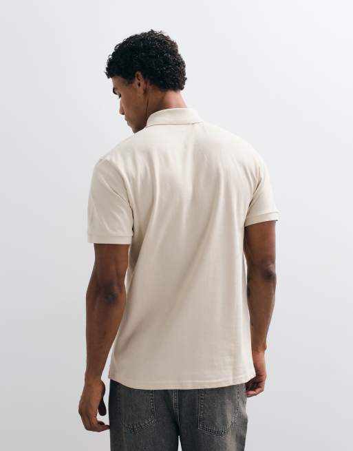 ASOS DESIGN - Essentials - Polo beis básico de corte estándar de piqué, 5 de 5