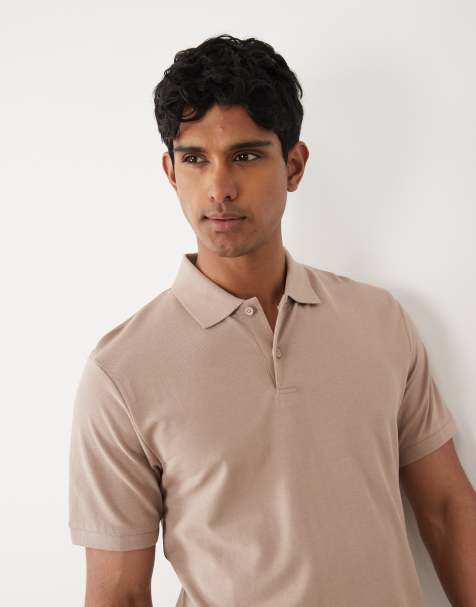 ASOS DESIGN - Essentials - Polo coupe classique en piqué - Beige - view 1