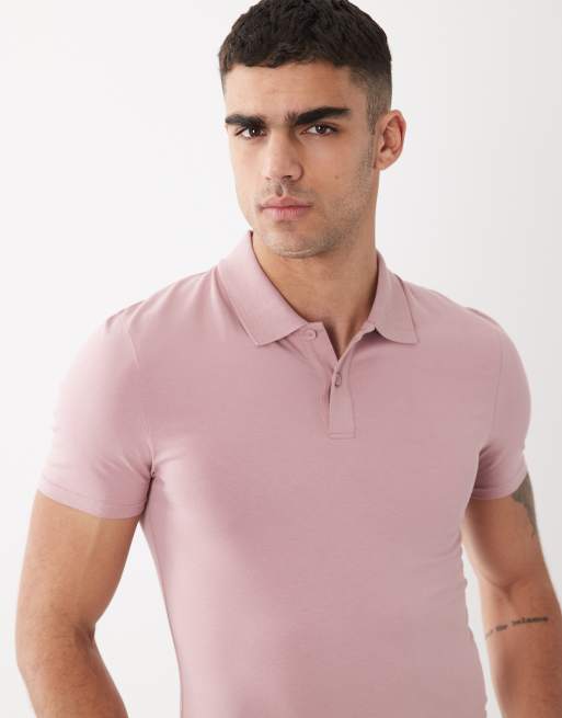 ASOS DESIGN Essentials polo de corte ajustado en rosa, 5 de 5