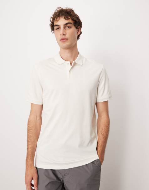 ASOS DESIGN Essentials polo in cream pique - view 1