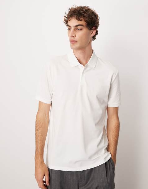 ASOS DESIGN essentials polo in white pique - view 1