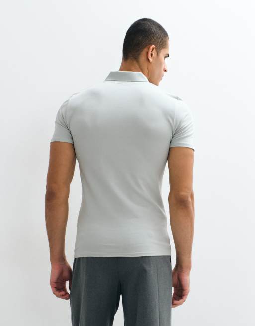 ASOS DESIGN - Essentials - Polo verde básico ajustado de piqué, 5 de 5