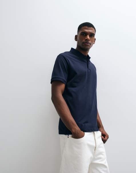 ASOS DESIGN - Essentials - Polo vestibilità classica in piqué blu navy - view 1