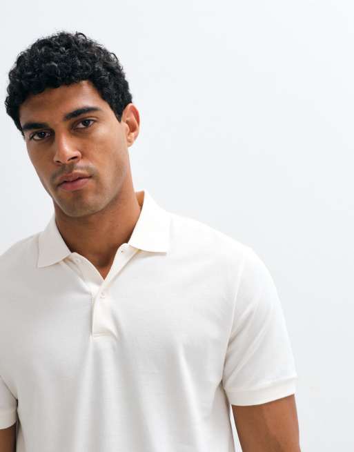 ASOS DESIGN - Essentials - Polo vestibilità classica in piqué crema, 2 di 5