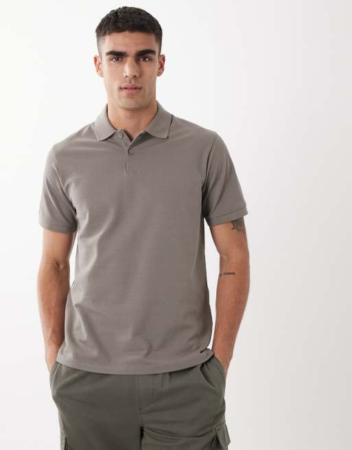 ASOS DESIGN - Essentials - Polo vestibilità classica in piqué grigio chiaro, 3 di 5