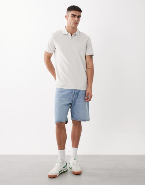 ASOS DESIGN - Essentials - Polo vestibilità classica in piqué grigio chiaro - view 1