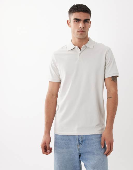 ASOS DESIGN - Essentials - Polo vestibilità classica in piqué grigio chiaro, 3 di 5