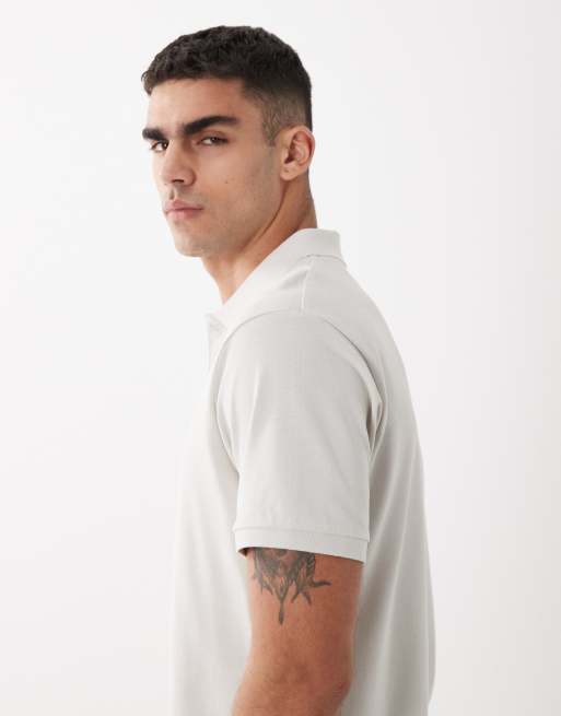 ASOS DESIGN - Essentials - Polo vestibilità classica in piqué grigio chiaro, 4 di 5