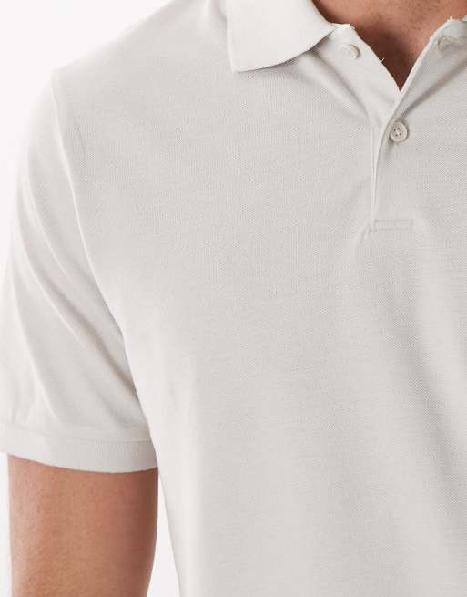 ASOS DESIGN - Essentials - Polo vestibilità classica in piqué grigio chiaro, 5 di 5